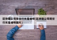 区块链公司现任行长是谁呀[区块链公司现任行长是谁呀图片]